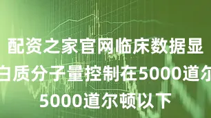 配资之家官网临床数据显示其蛋白质分子量控制在5000道尔顿以下